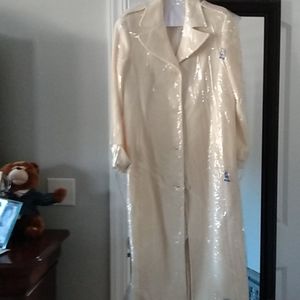 Winter white cashmere coat
